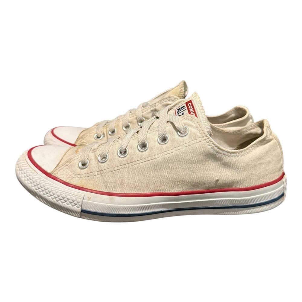 Converse Chuck Taylor All Star Ox Low Top Cream Canvas Sneakers Women’s 8.5 - Picture 5 of 9